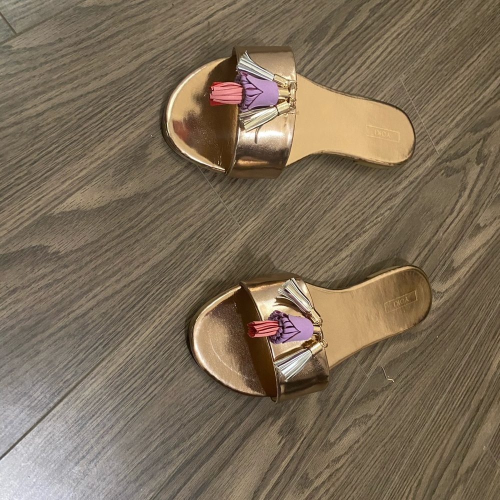 Rose gold sandals